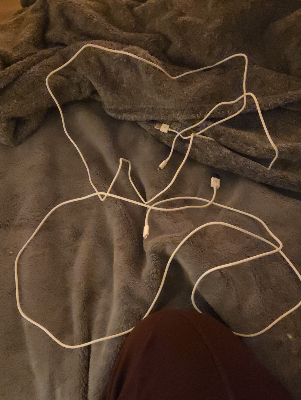 2 White Charging Cables - Bundle of USB Chargers
